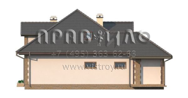 Проект удобного дома из кирпича, керамических блоков или газобетона S3-243 (Z58 z blk)