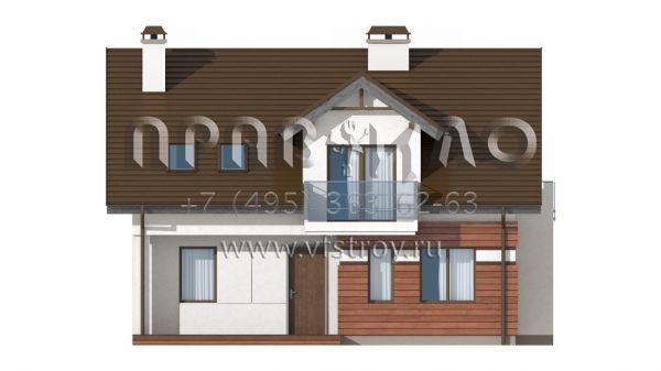 Проект двухэтажного дома с простыми фасадами  S3-117 (Z34)