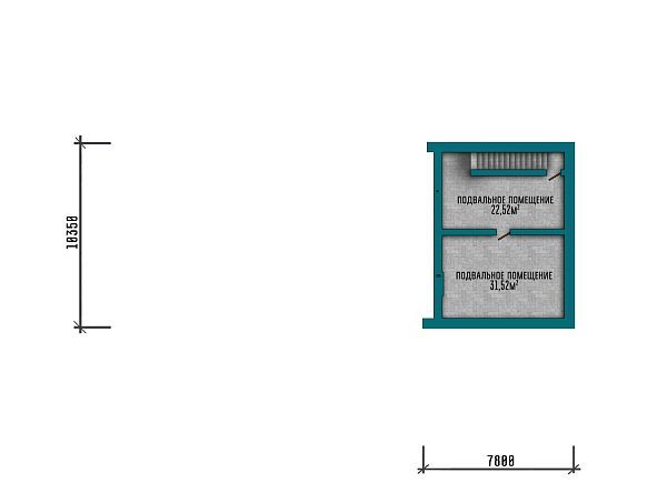Проект с подвалом и фасадом из серого кирпича S2-297 (546-298-1ПГ)