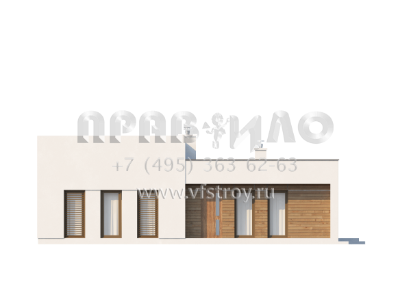 Проект дома в стиле хайтек с плоской кровлей  S3-114 (Zx35)