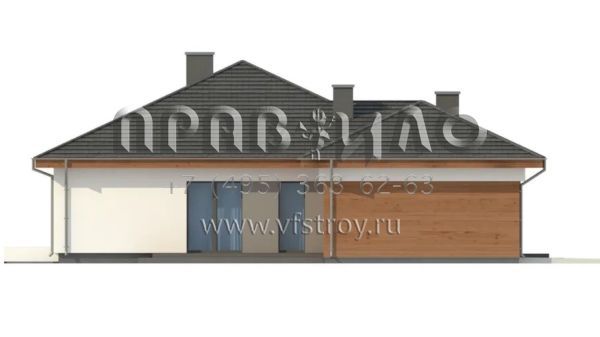 Проект современного одноэтажного дома с большим гаражом S3-163-5 (Z333)