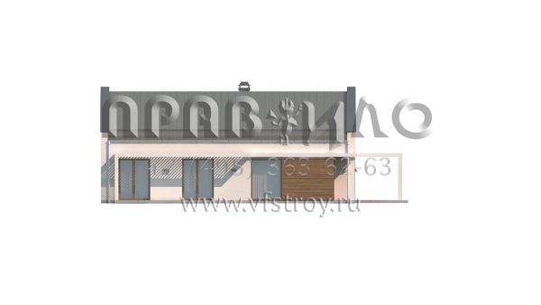 Проект коттеджа с обшивкой деревом S3-96-1 (Z258)