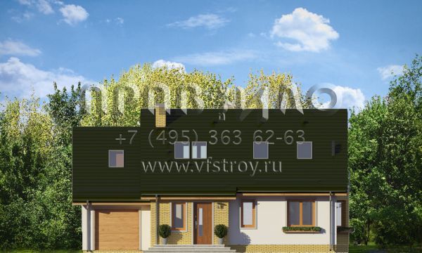 Проект кирпичного коттеджа с мансардой S8-188 (Бриз 6)