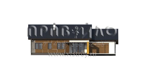 Проект одноэтажного дома с большим гаражом и двускатной кровлей S3-169-4 (Z287 GL2)