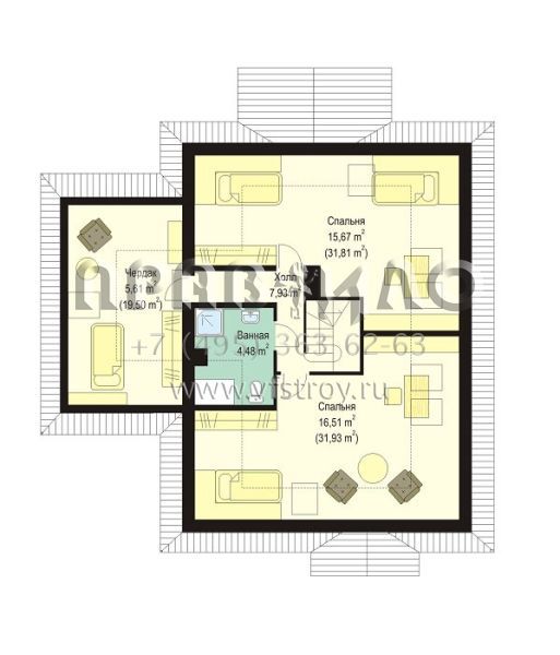 Проект одноэтажного дома с колоннами S8-178-1 (Мазурек 2)