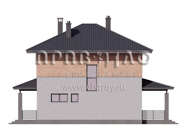 Двухэтажный загородный дом с террасой S7-134 (3-46.1)