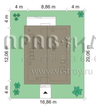 Проект простого загородного дома S8-176-1 (Простой)