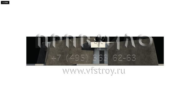 Проект одноэтажного дома со стильным хай-тек дизайном S3-125-2 (Zx180)