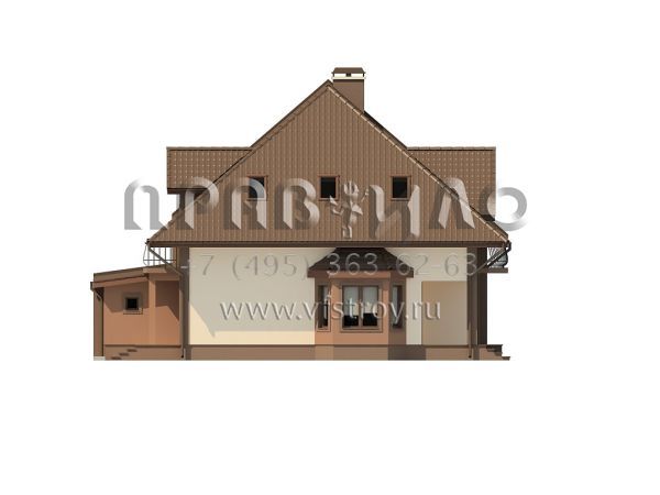 Проект двухквартирного дома с мансардой S3-223-2 (ZB1)