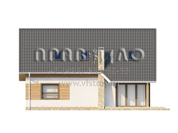 Проект комфортного частного дома для узкого участка S3-139-3 (Z79)