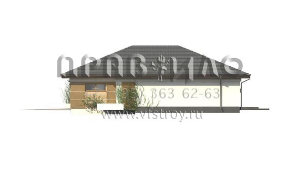 Проект загородного дома с встроенным гаражом  S3-185 (Z268)