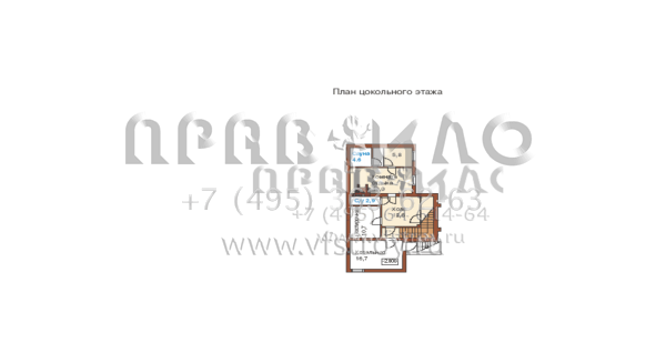 Проект коттеджа из камня и дерева L-409-1D