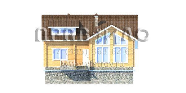 Проект деревянного загородного дома с большим подвалом S7-198 (1-14)