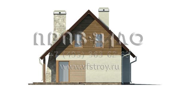 Проект дома из кирпича, керамических блоков или газобетона с пристроенным гаражом S3-165-6 (z79 GP)
