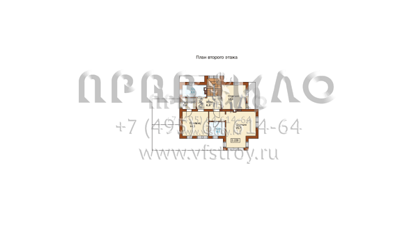 Современный коттедж с огромной гостиной с камином J-193-1P
