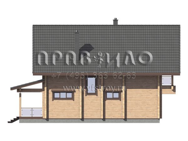 Проект загородного дома из бруса S7-189 (1-55)