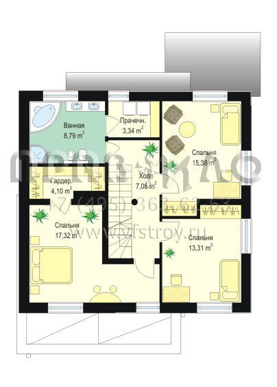 Проект дома с большой гостиной S8-205-2 (Миранда)