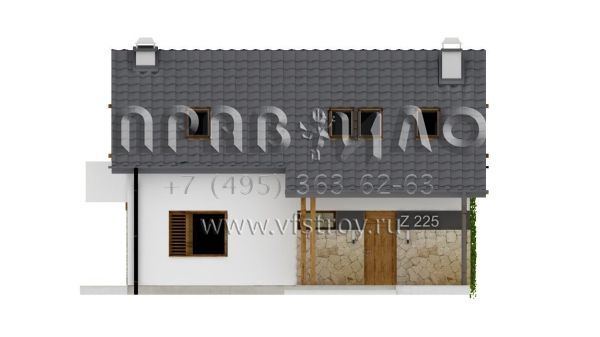 Практичный аккуратный дом с мансардой и удобной функциональной планировкой s3-133 (Z225)