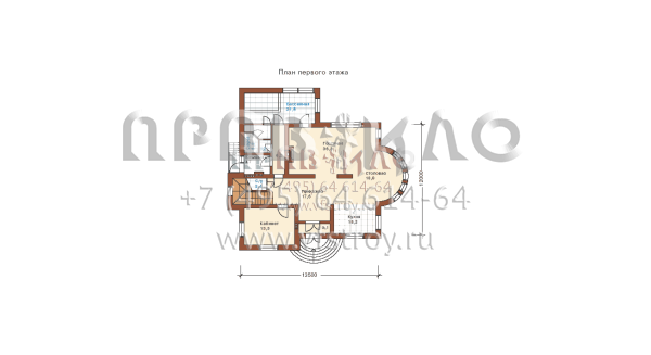 Коттедж индивидуальной архитектуры с элементами фахверкового дома K-265-1K