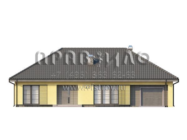 Проект комфортабельного одноэтажного дома с камином S3-157 (Z123)