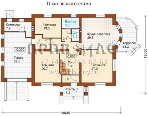 Дом с мансардой S6-327(K-327-1P)