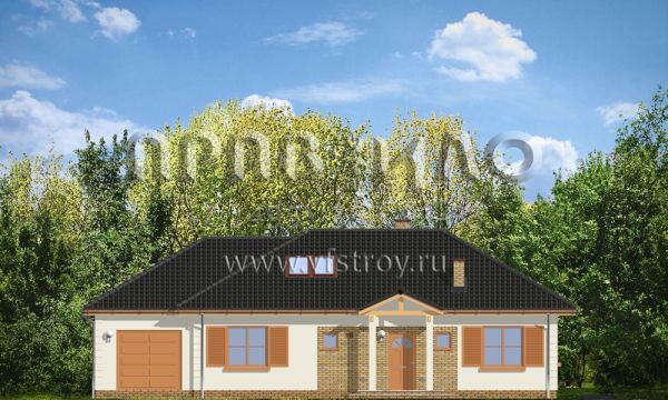 Проект коттеджа со сквозным гаражом S8-161-1 (Доминик 2)