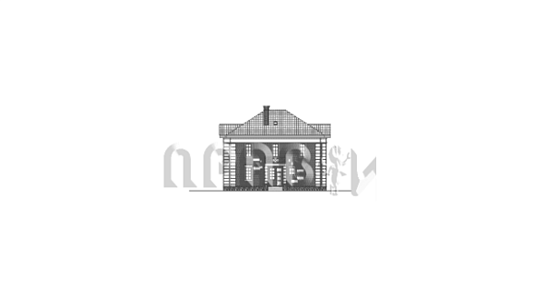 Квадратный коттедж в классическом стиле с чердаком L-293-1K