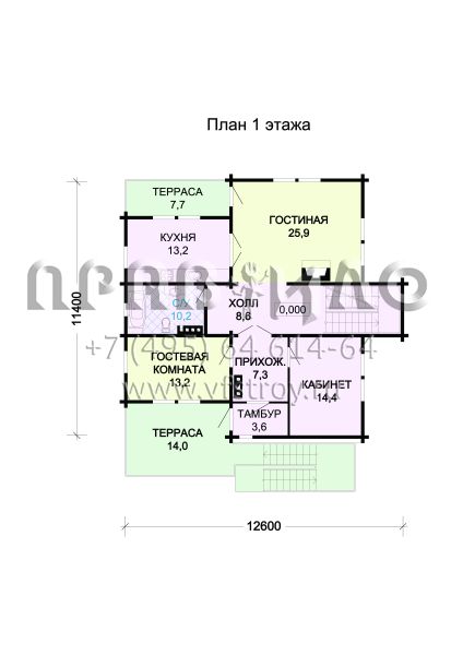 Бревенчатый дом на монолитном цоколе S7-303 (1-15)