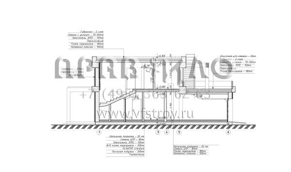 Проект загородного дома с плоской кровлей в стиле хай-тек S-228
