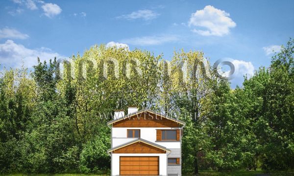 Проект стильного дома для небольшого участка S8-305 (Лугано)