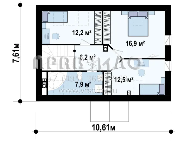 Проект экономичного классического частного дома  S3-116 (Z233)