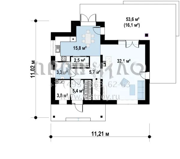 Проект комфортабельного дома  S3-139-4 (Z89)