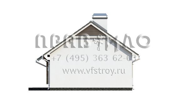 Проект компактного дома с гостиной и тремя спальнями S3-61 (Z139)