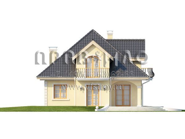 Проект красивого загородного дома с мансардой  S3-156-2 (Z27)