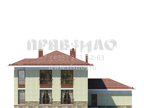 Загородный дом с гаражом на 2 автомобиля S7-230 (3-17а)