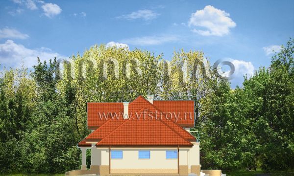 Проект дома с полукруглой террасой S8-263-2 (Фаворит)