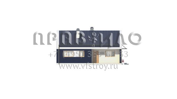 Проект компактного частного дома с камином S3-87 (Z256)