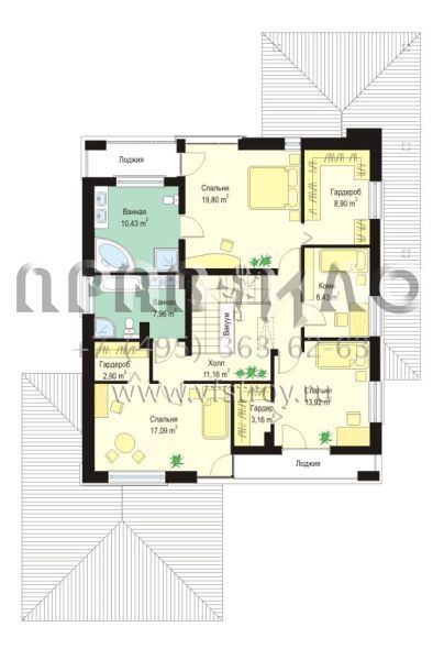 Проект коттеджа с встроенным гаражом S8-324-1 (Вилла на Боровой)