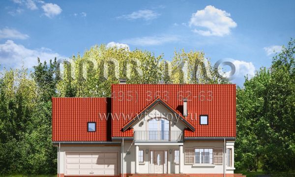 Проект дома с двумя санузлами S8-261-2 (Юлька 3)