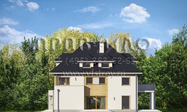 Проект двухэтажного коттеджа с чердаком S8-331 (Агат 2)