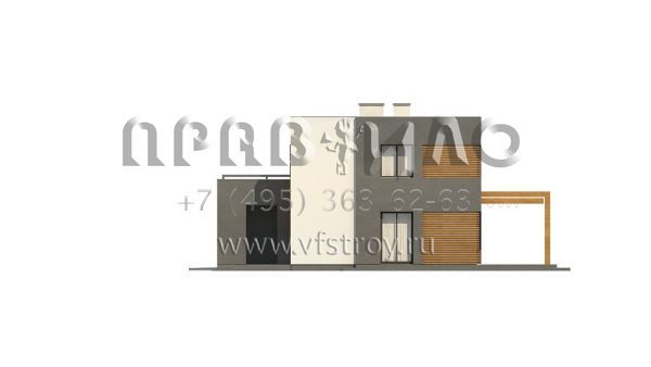 Проект оригинального двухэтажного дома в стиле хайтек с террасами на двух уровнях S3-137 (Zx73)