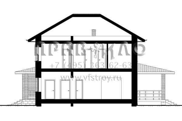 Проект дома с гаражом на две машины S7-242