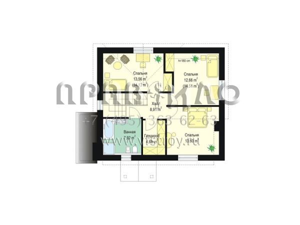 Проект загородного дома с необычной крышей S8-158-3 (Провансальский)