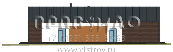 Проект современного одноэтажного дома с большими панорамными окнами S3-122-6 (Z525)