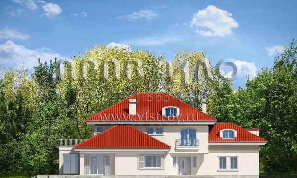 Проект загородного дома в средиземноморском стиле S8-438 (Малибу)