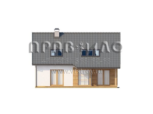 Проект компактного дома с уютной угловой террасой S3-154-2 (Z66)