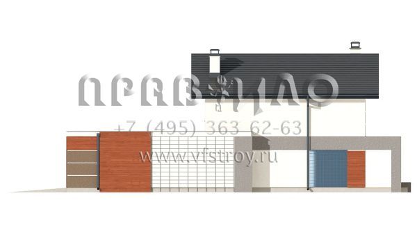 Проект дома с фронтальным гаражом S3-127-4 (Z297 GF)