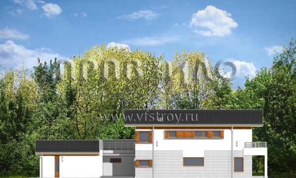 Проект стильного дома для небольшого участка S8-305 (Лугано)