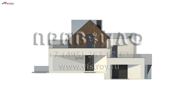Проект стильного многоуровневого дома для участка с уклоном S3-180-4 (Zx145)