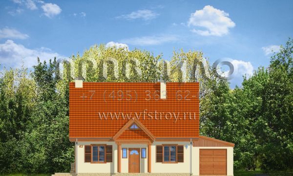 Проект дома из газобетонных блоков S8-158-4 (Сказочный 2)